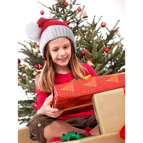 Christmas Santa Hat for Adult Women Men Kids Girl Boy Xmas Ski Knit Warm Hat Fes - Picture 7 of 7